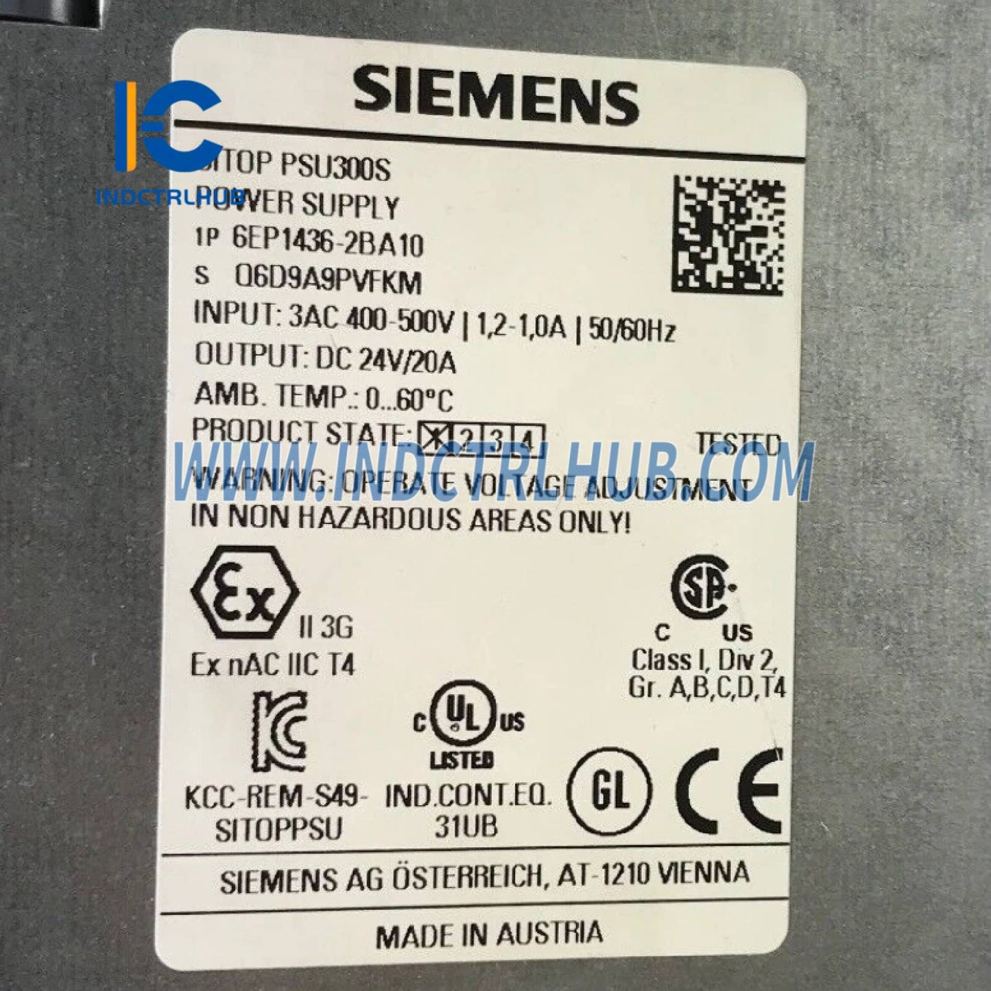 Siemens 6EP1436-2BA10 SITOP PSU300S 20 A stabilizovaný zdroj napájania
