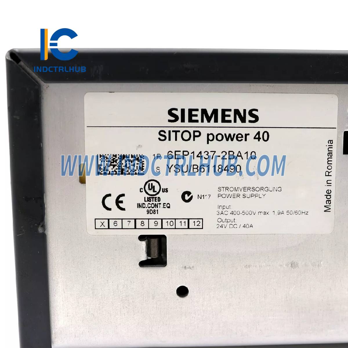 Siemens 6EP1437-2BA10 SITOP POWER 40 Stabilized Power Supply