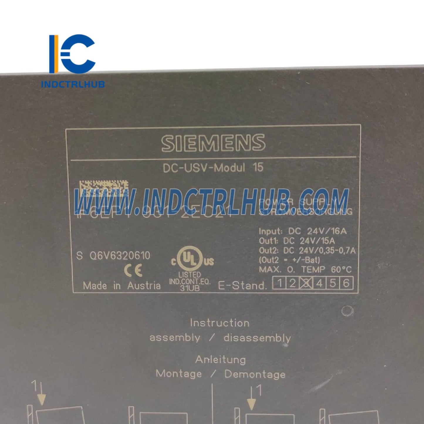 Siemens 6EP1931-2EC21 SITOP DC UPS module 24 V/15 A uninterruptible power supply