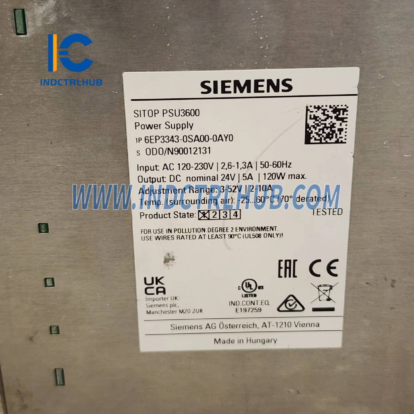 Siemens 6EP3343-0SA00-0AY0 SITOP PSU3600 flexi stabilized power supply