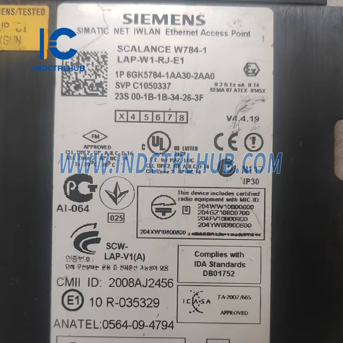 Siemens 6GK5784-1AA30-2AA0 IWLAN access point SCALANCE W784-1
