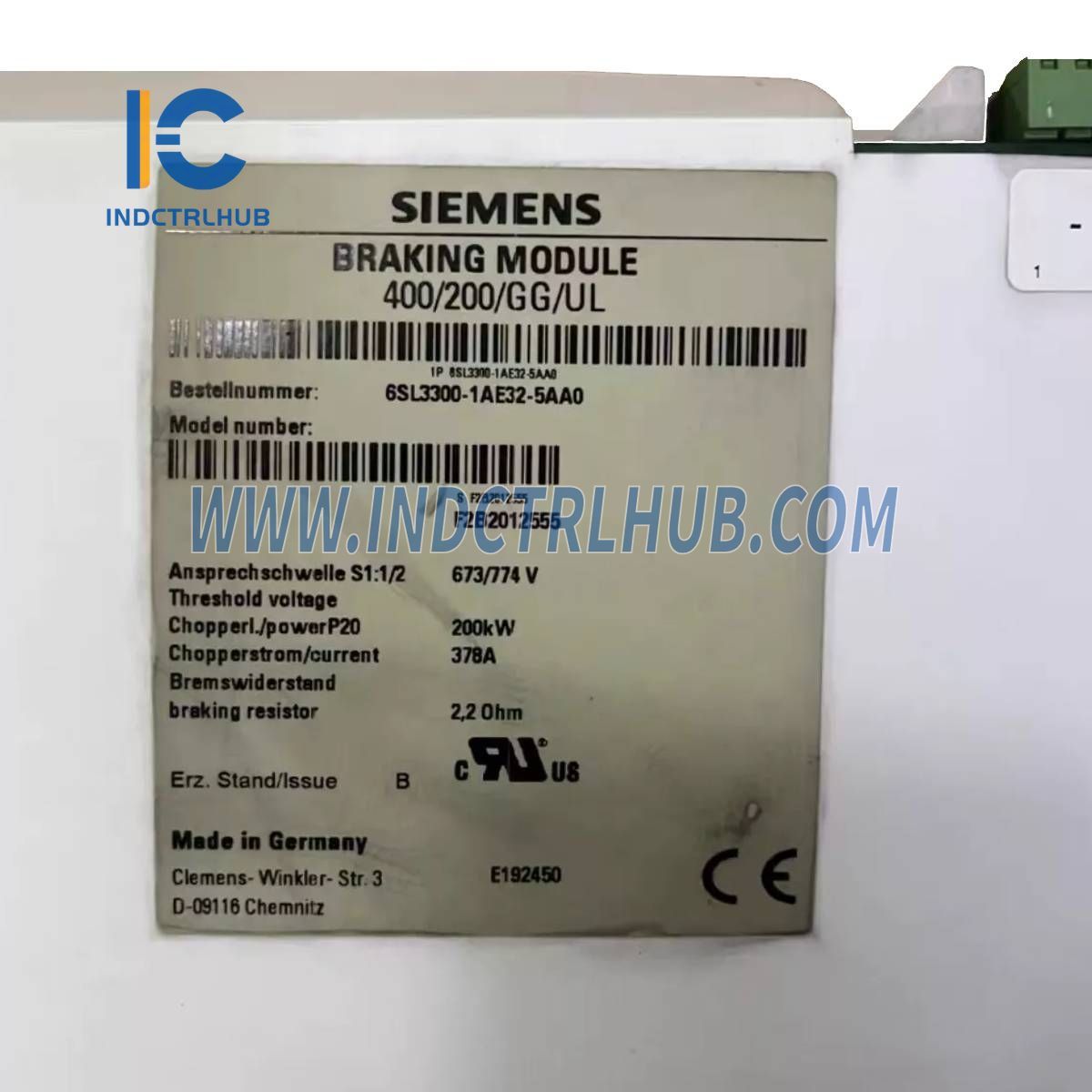 Siemens 6SL3300-1AE32-5AA0 Technický list pre brzdový modul