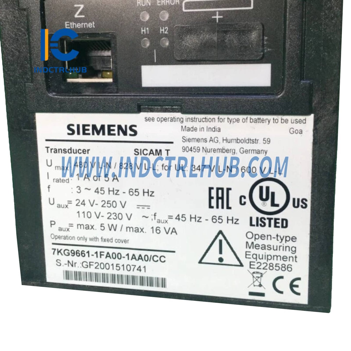 Transmitter instrumen pengukur digital Siemens 7KG9661-1FA00-1AA0/CC