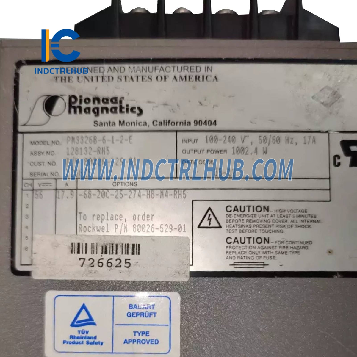 ALLEN BRADLEY 80026-529-01 Enkelfase Kragtoevoer