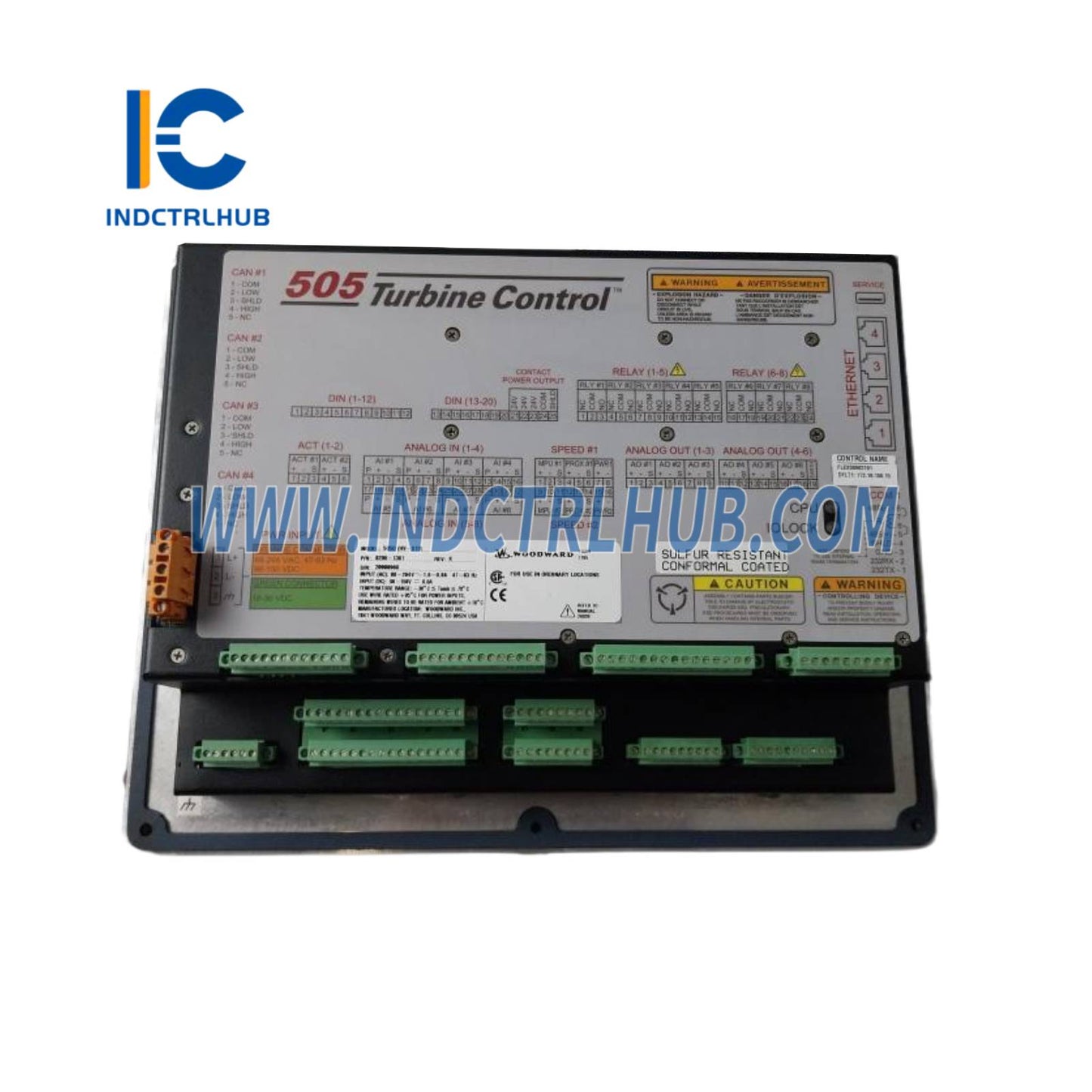 وودوارد 8200-1301 REV.T 505D تحكم التوربين الرقمي للحاكم