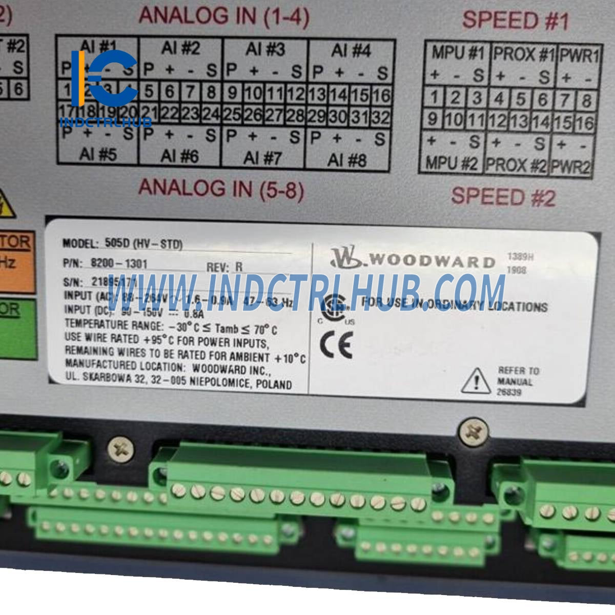 Woodward 8200-1301 505D сандық басқарушы