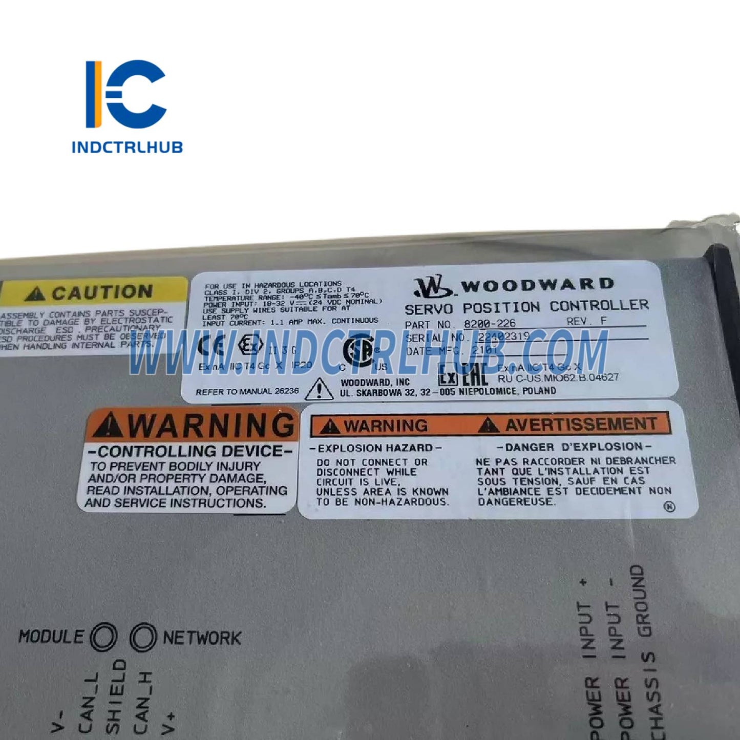 وودوارد 8200-226 وحدة تحكم موضع السيرفو