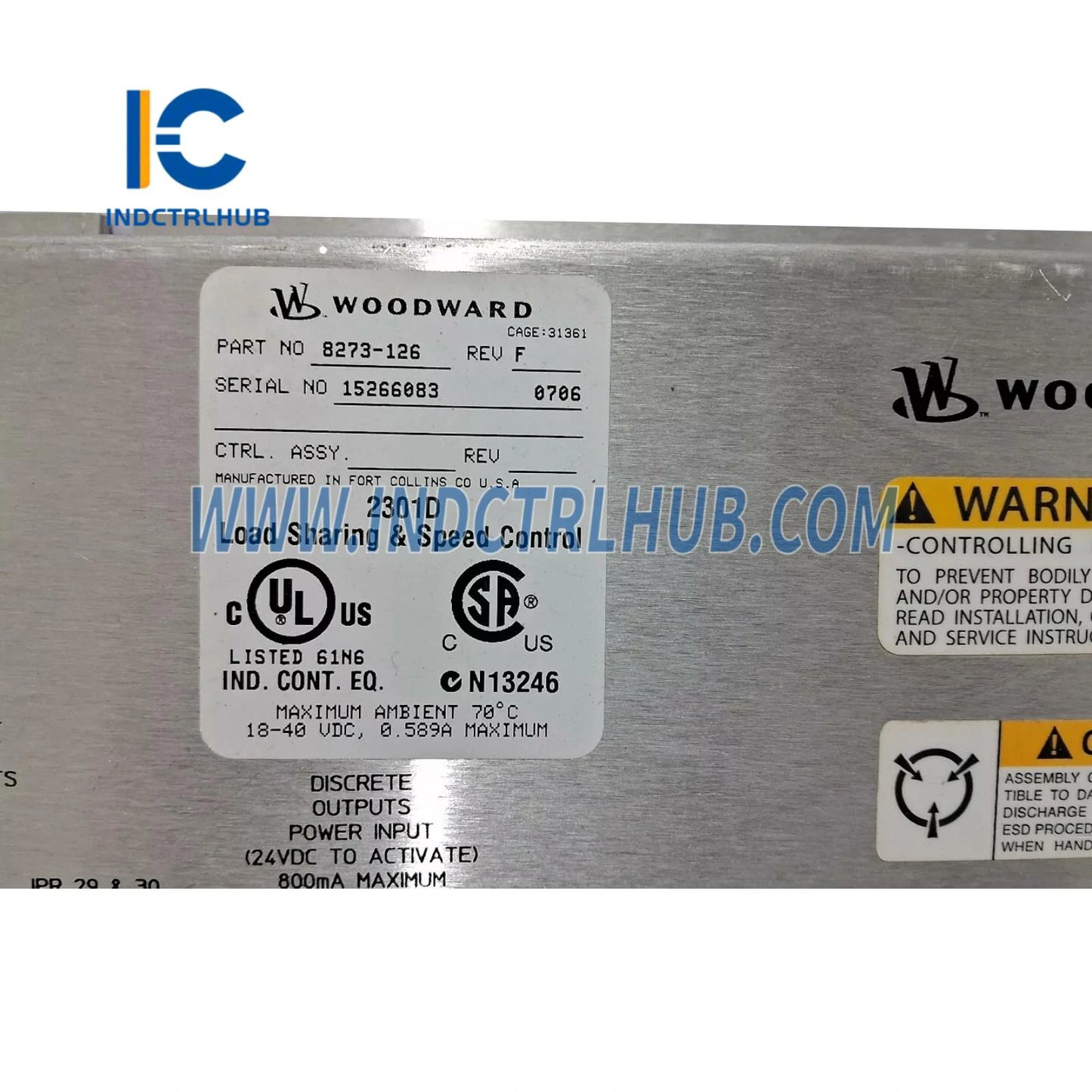 Woodward 8273-126 Digitale Lasdeling en Spoedbeheer