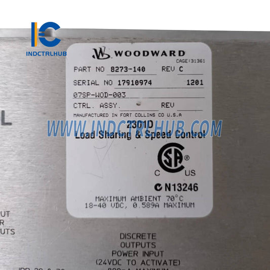 Woodward 8273-140 2301D Raqamli Yuk Taqqoslash va Tezlik Nazorati