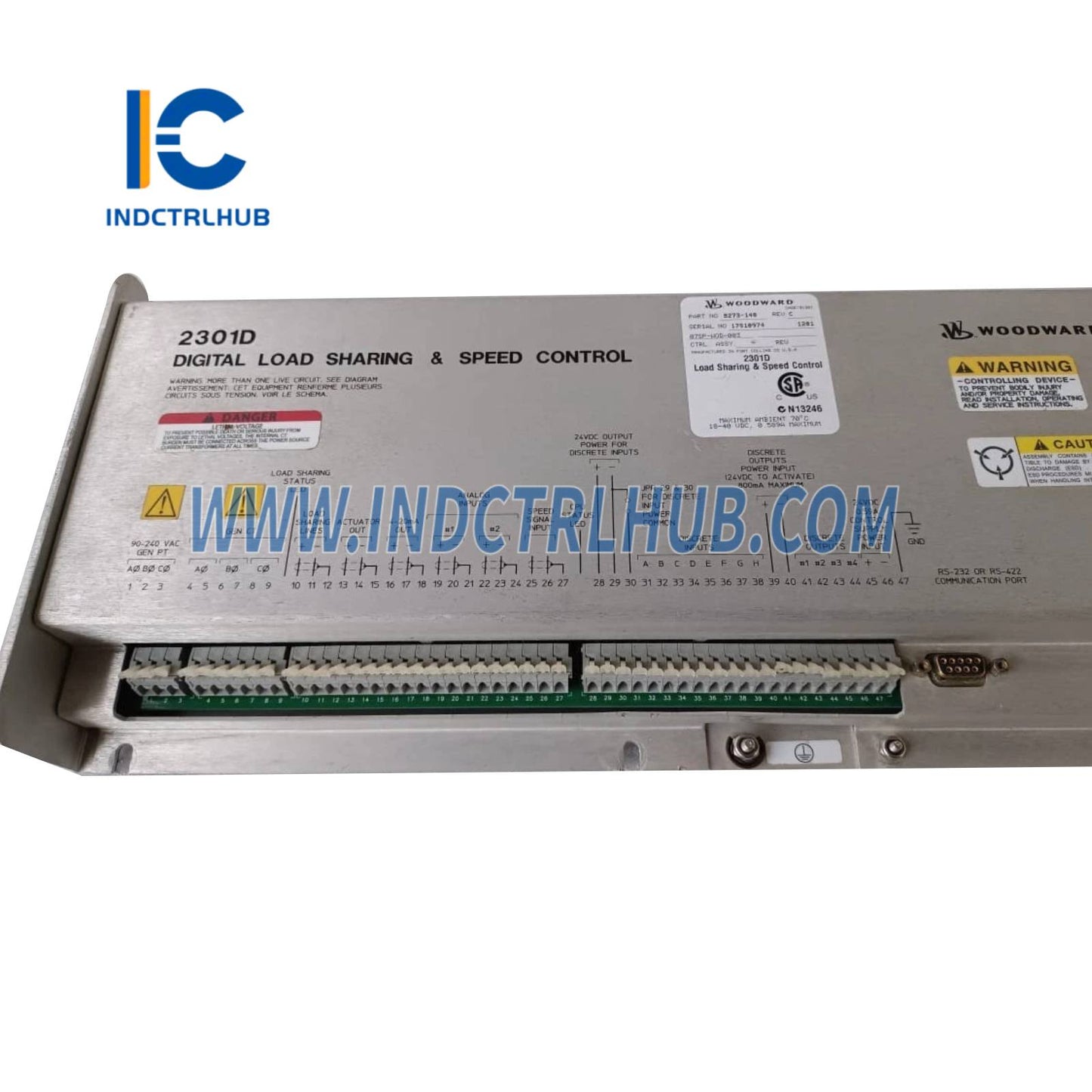 Woodward 8273-140 2301D Control Digital de Compartición de Carga y Velocidad