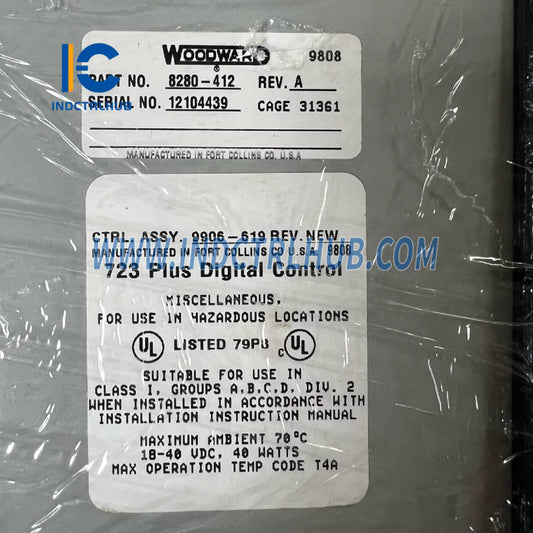 Woodward 8280-412 723PLUS Сандық жылдамдықты басқару