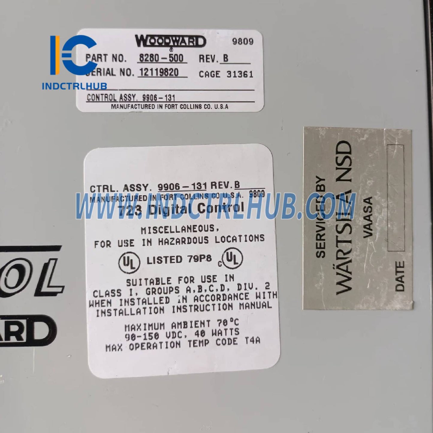 Control de velocidad digital Woodward 8280-500 723PLUS