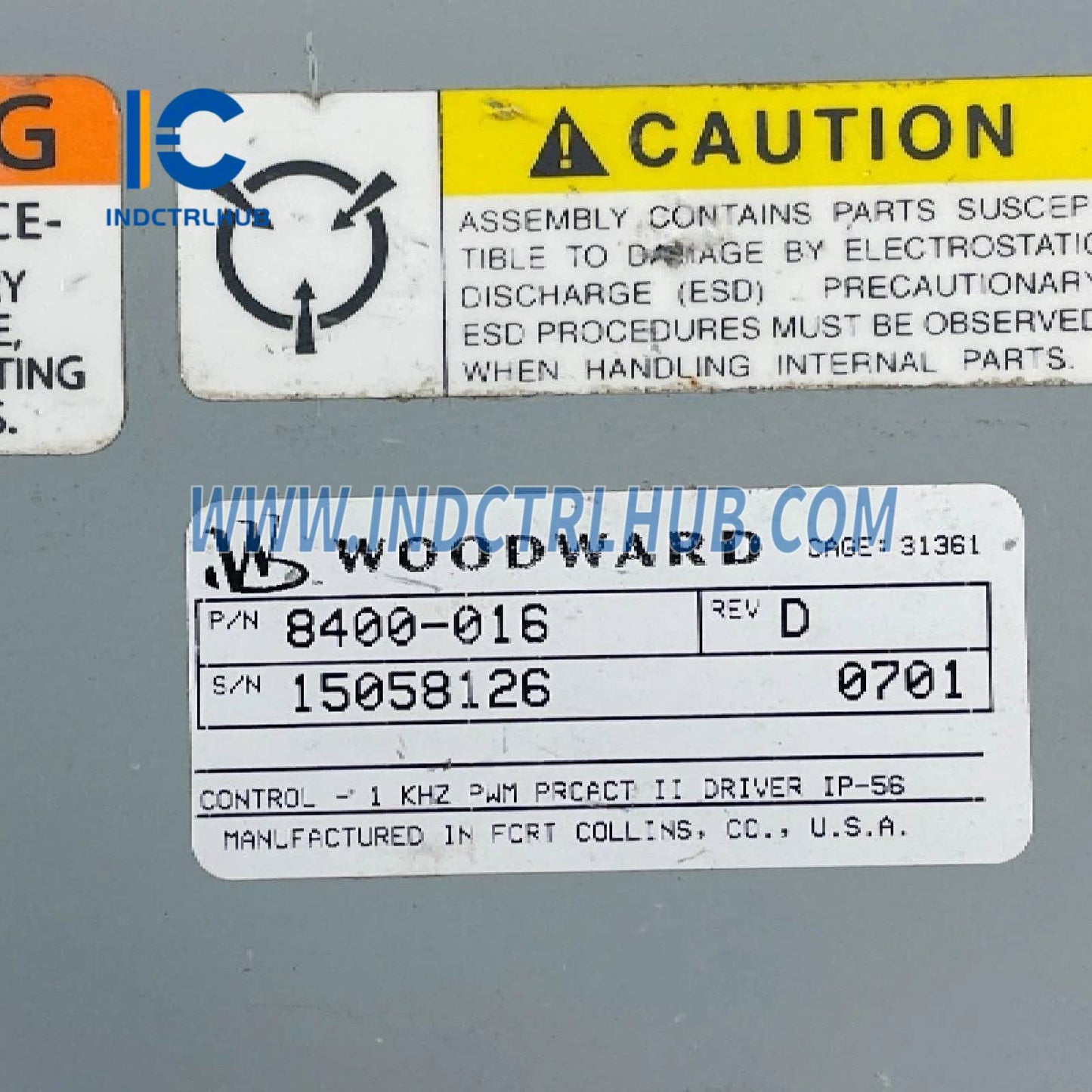 Gobernador Eléctrico Woodward 8400-016 (EPG)