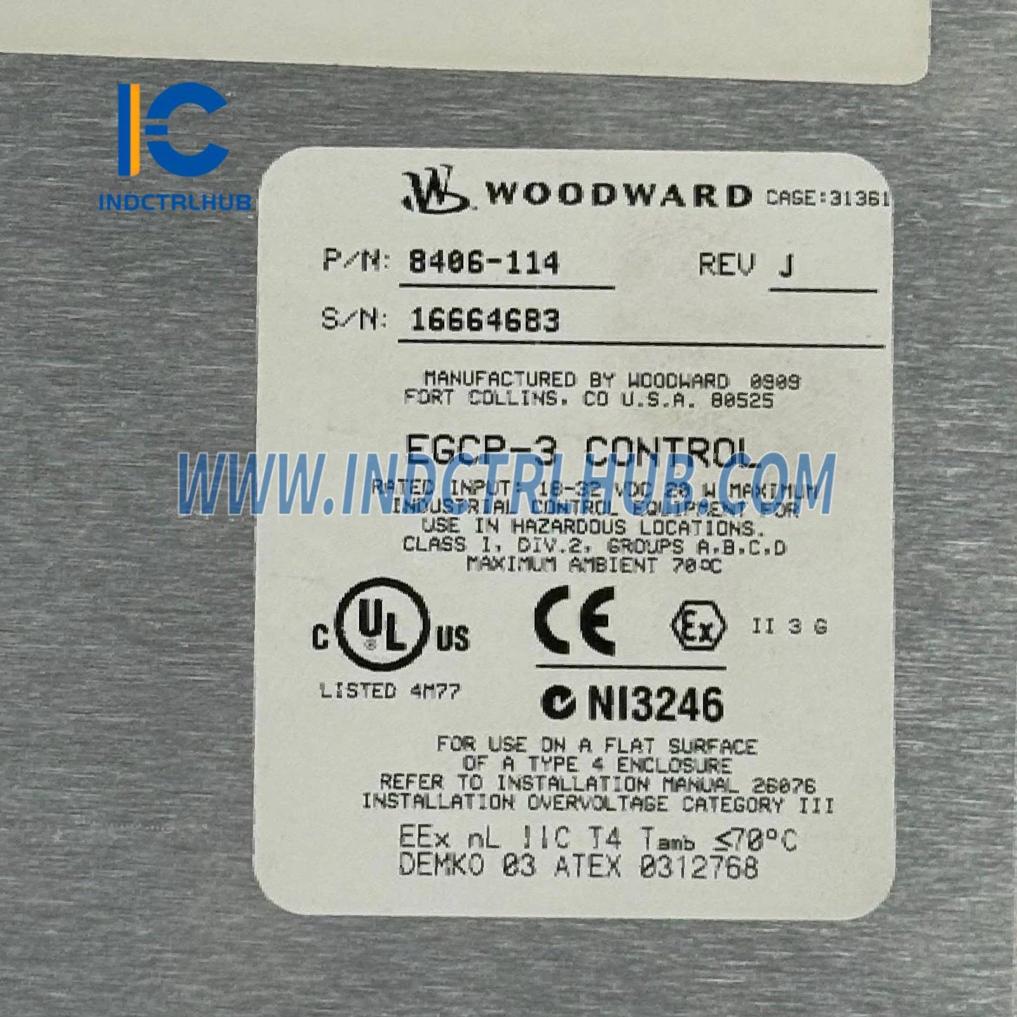 Woodward 8406-114 Ana Kontrol (MC)
