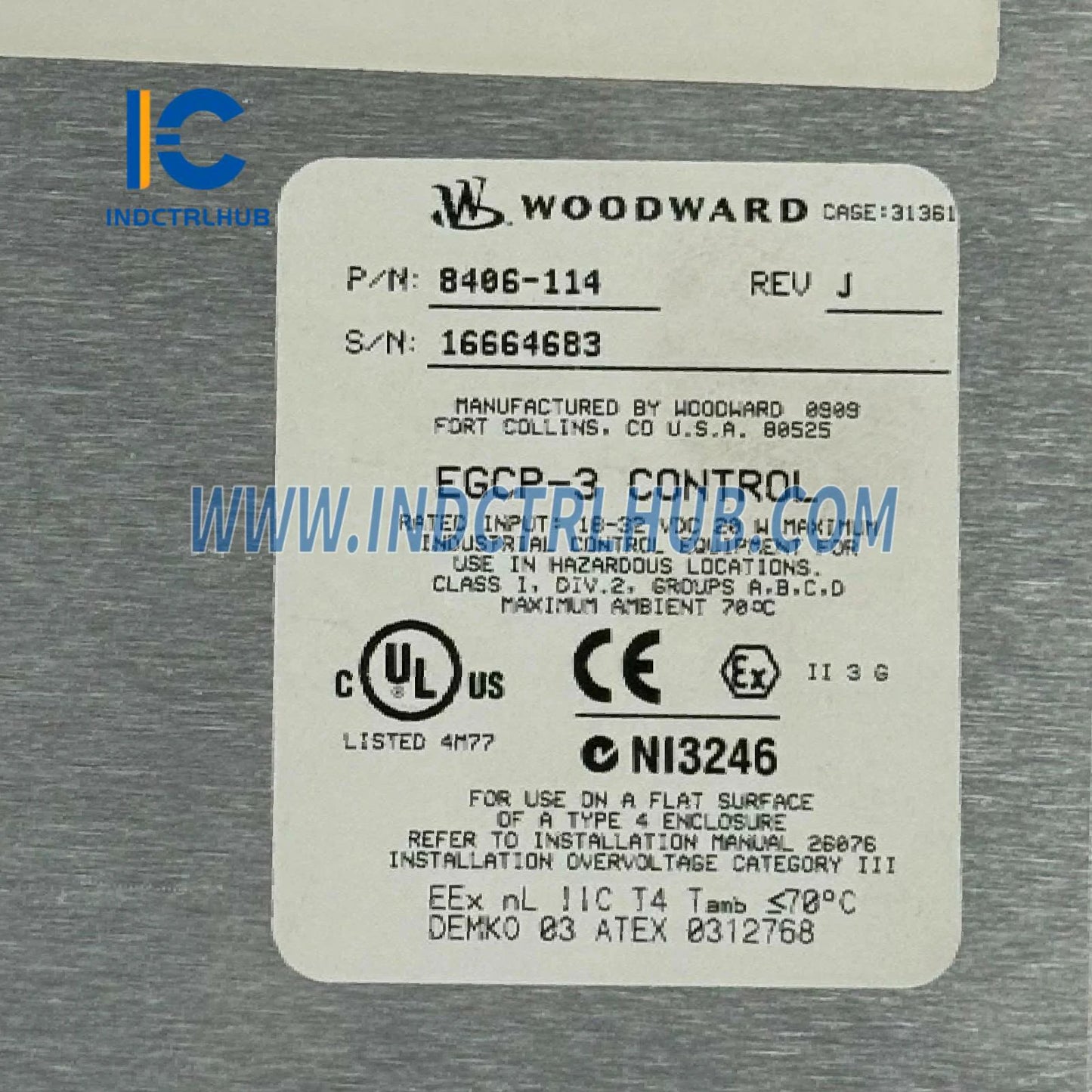 Woodward 8406-114 Asosiy Boshqaruv (MC)