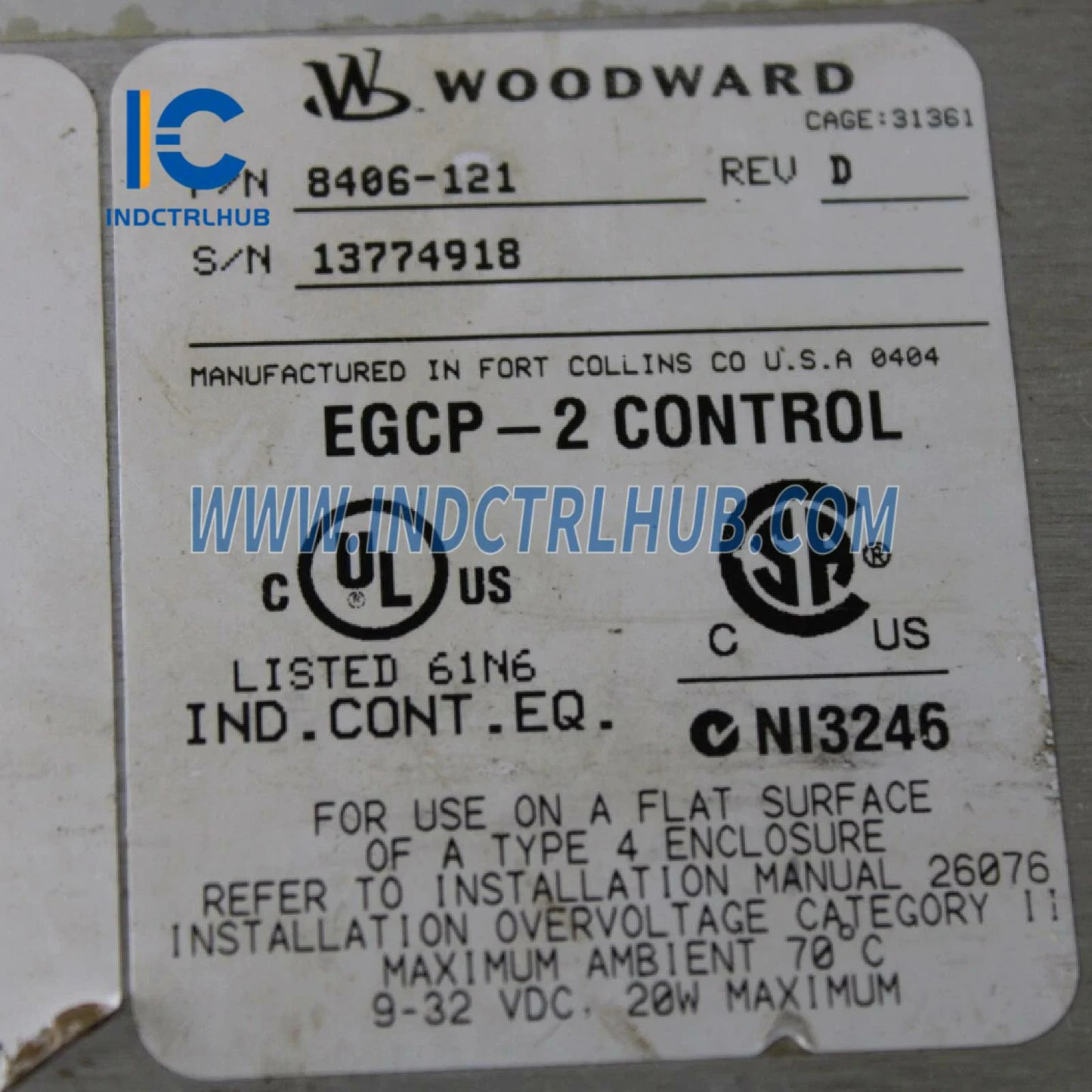 Woodward 8406-121 EGCP-2 Пакет за управление на генератор на двигател