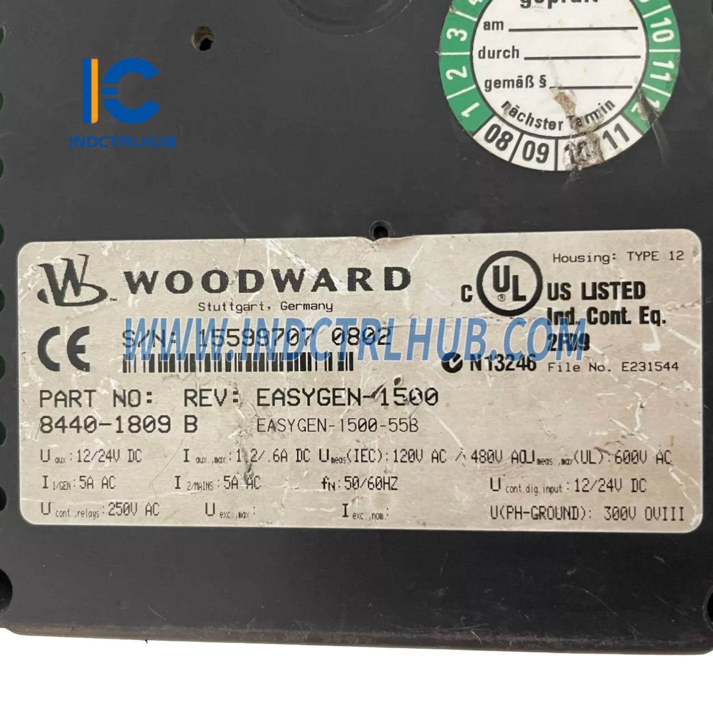 Woodward 8440-1809 easYgen-1500 Controlador de Grupo Electrógeno