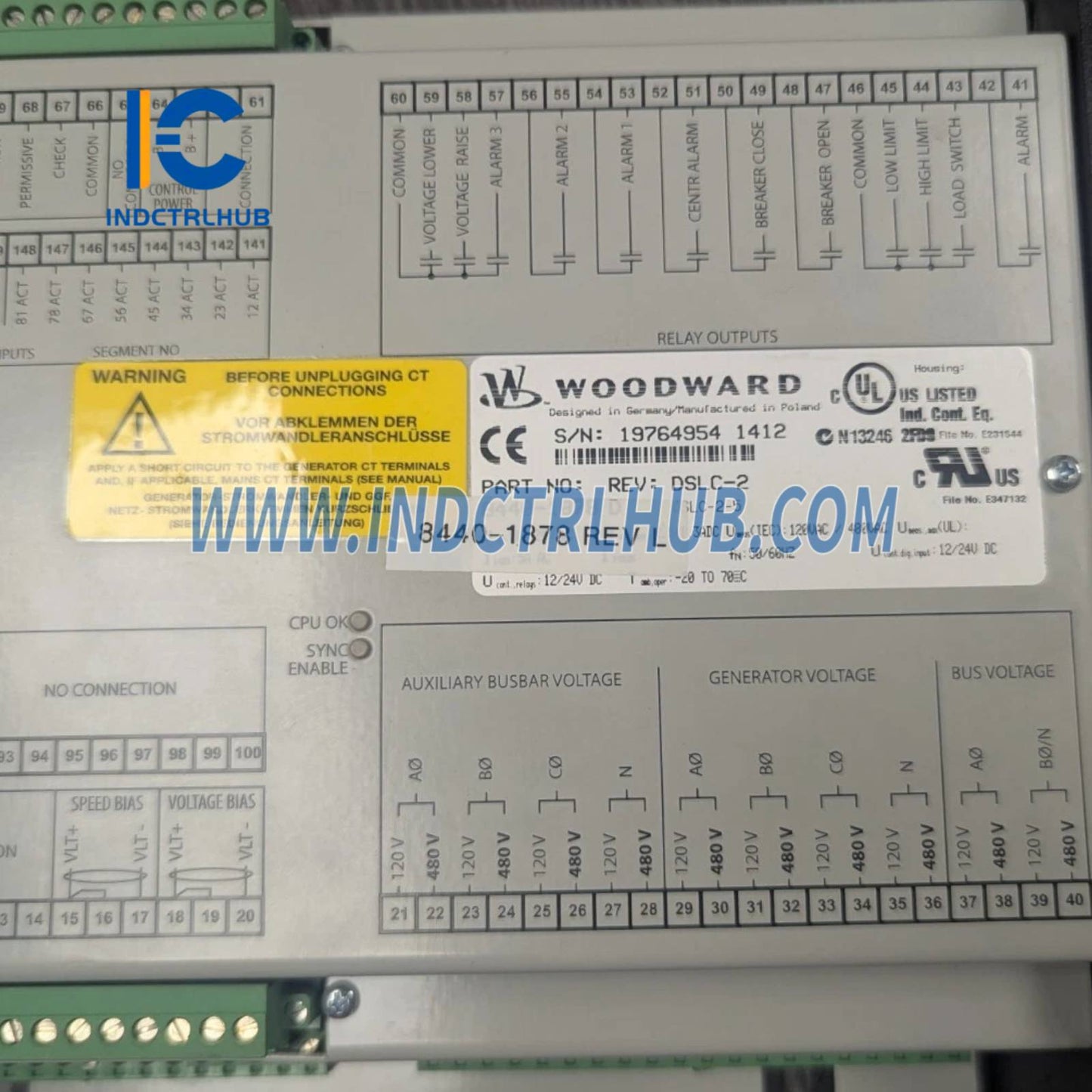 Woodward 8440-1878 easYgen-2500 Controlador de Grupo Electrógeno