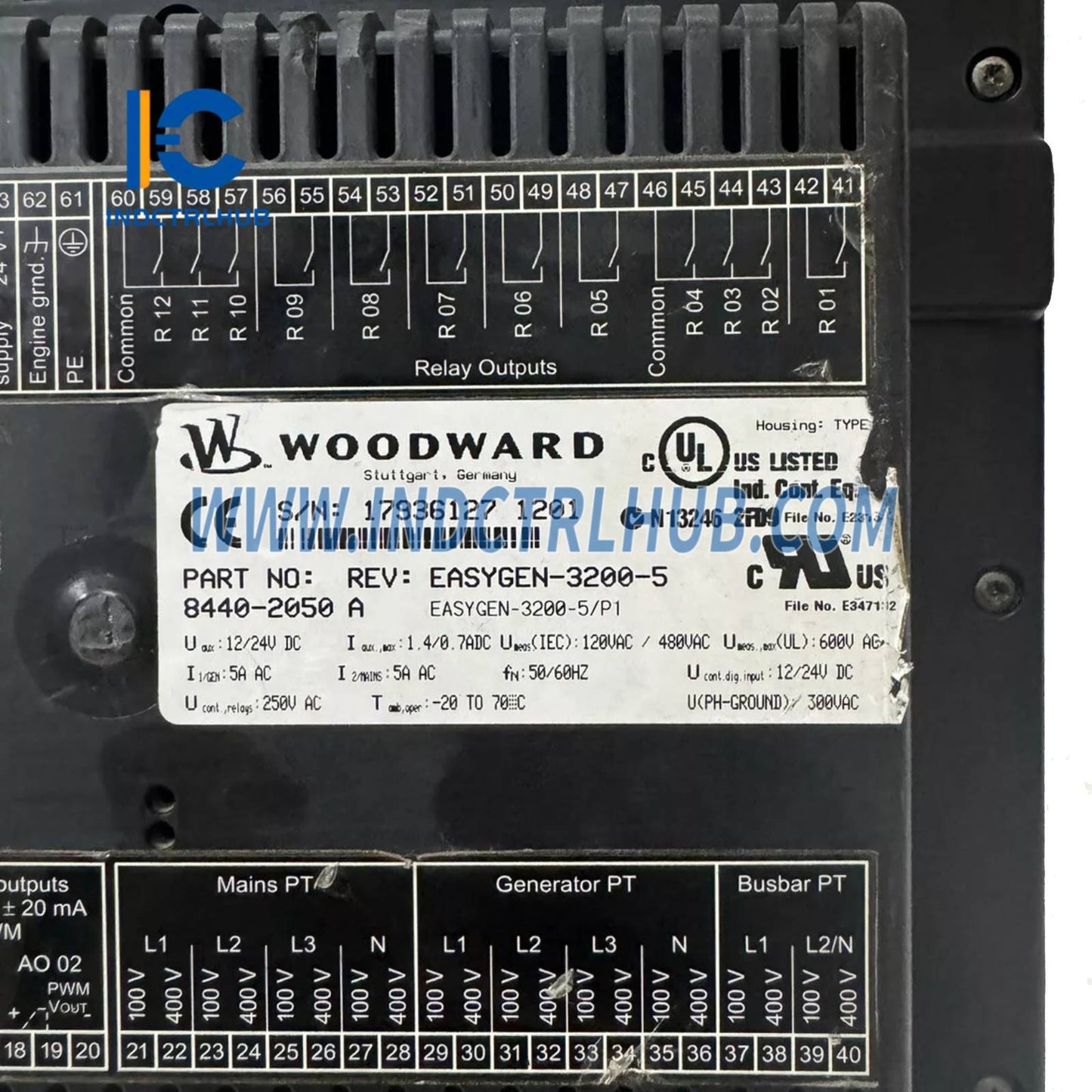Woodward 8440-2050A easYgen-3200-5 Controlador de Grupo Electrógeno