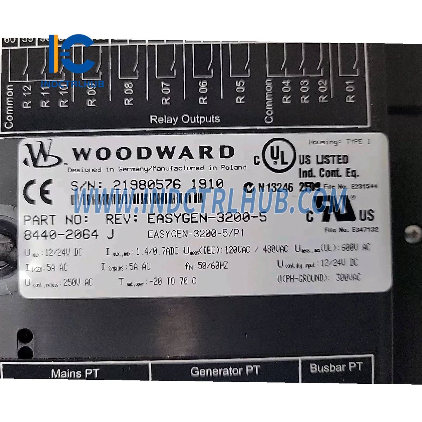 Woodward 8440-2064 easYgen-3200XT-P1 Controlador de Grupo Electrógeno