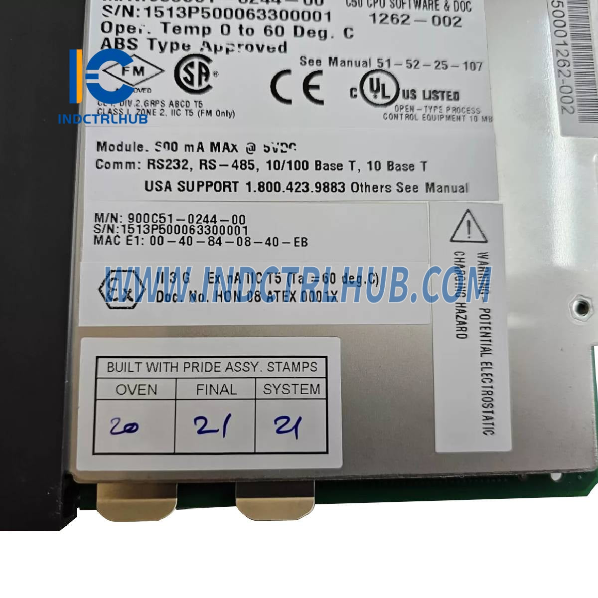 Honeywell 900C51-0244-00 ControlEdge HC900 C50 CPU