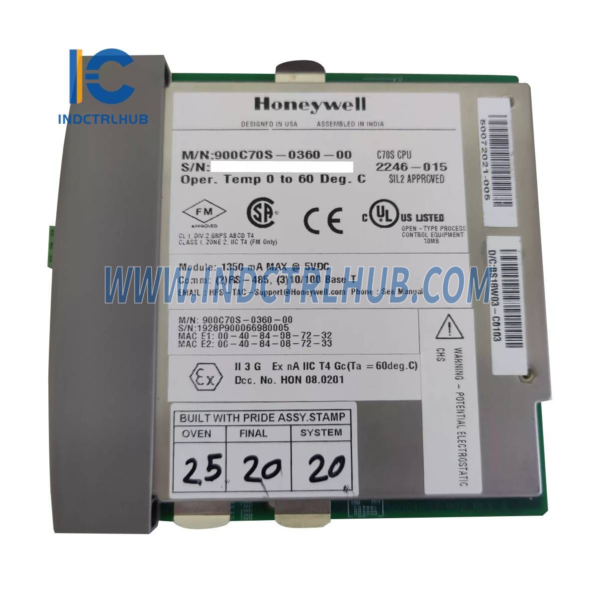 בקר Honeywell 900C70S-0360-00 C70 CPU