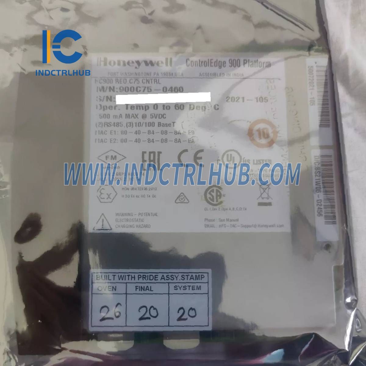 Honeywell 900C75-0460 בקר CPU ControlEdge 900