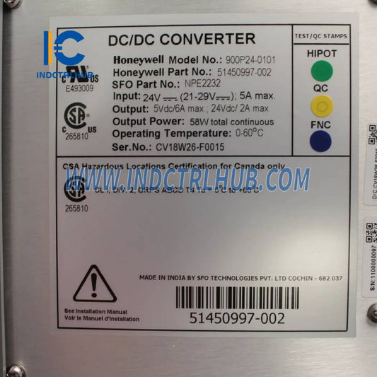 Honeywell 900P24-01-01 ControlEdge PLC tápegység modul