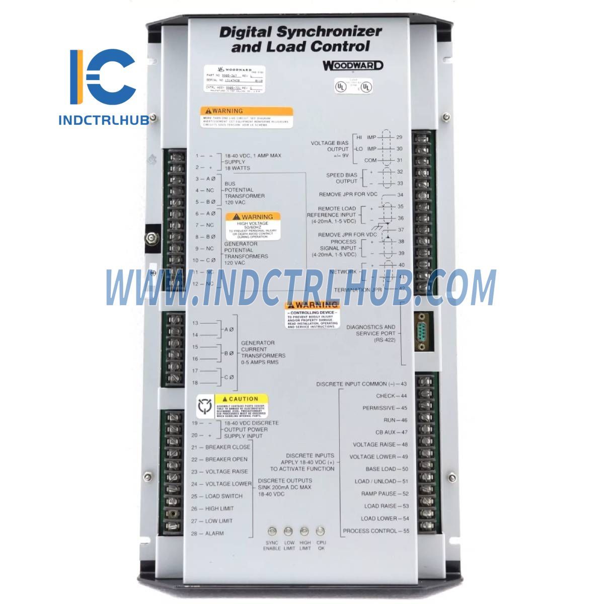 Woodward 9905-367 Digitálny synchronizátor a riadenie záťaže (DSLC)