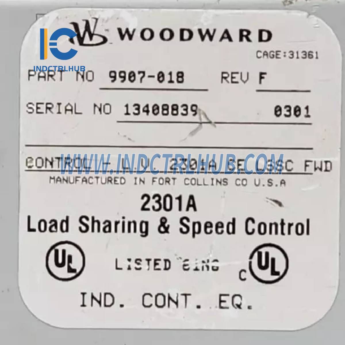 Woodward 9907-018 2301A Dijeljenje opterećenja i kontrola brzine
