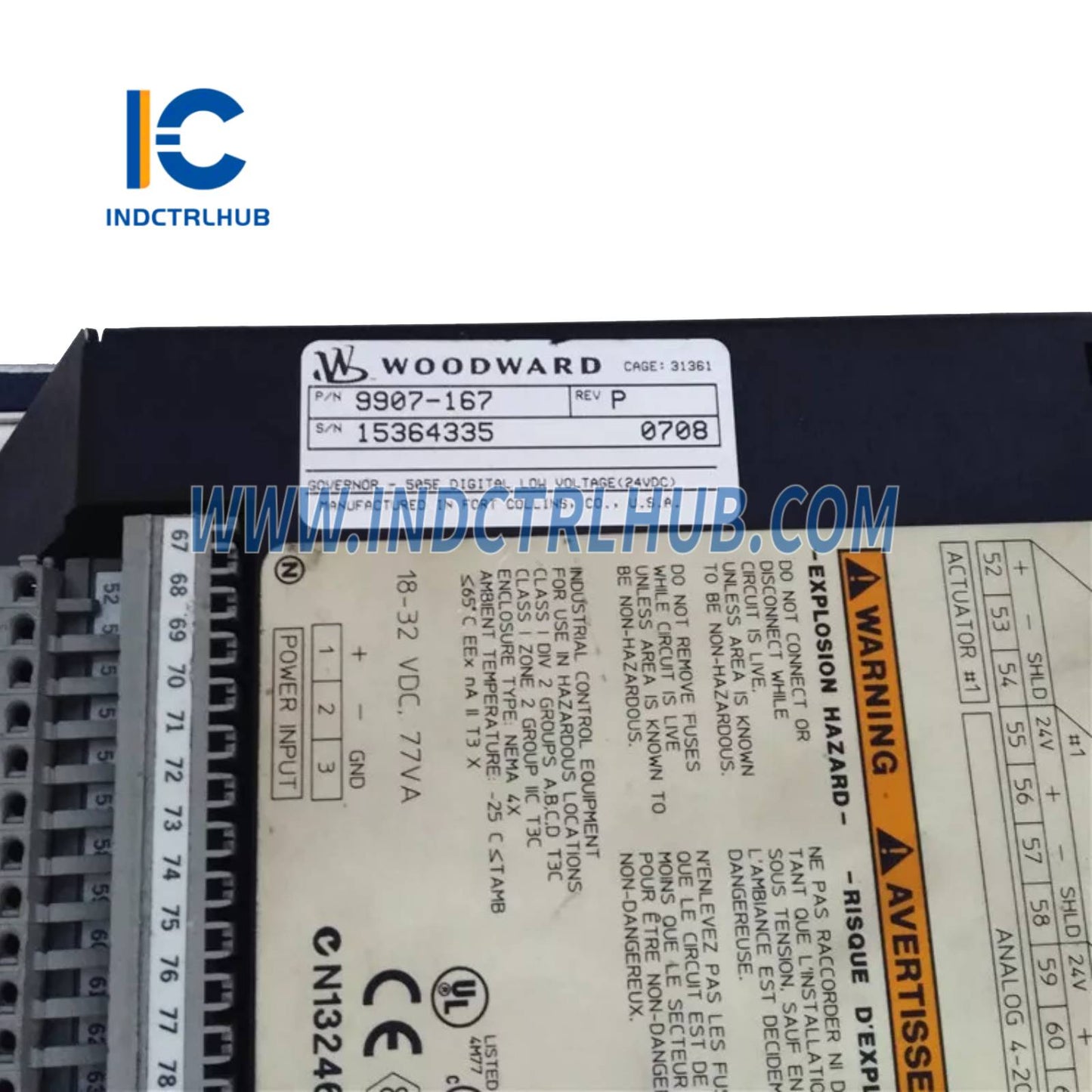 وودوارد 9907-167 505E منظم رقمي