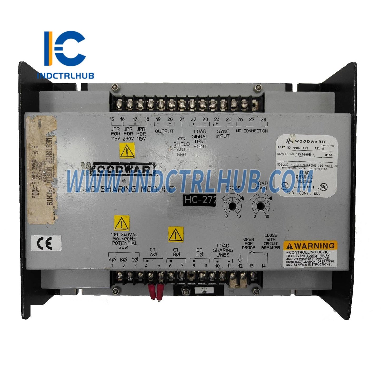 Woodward 9907-173 2301D-ST Digital Load Sharing and Speed Control