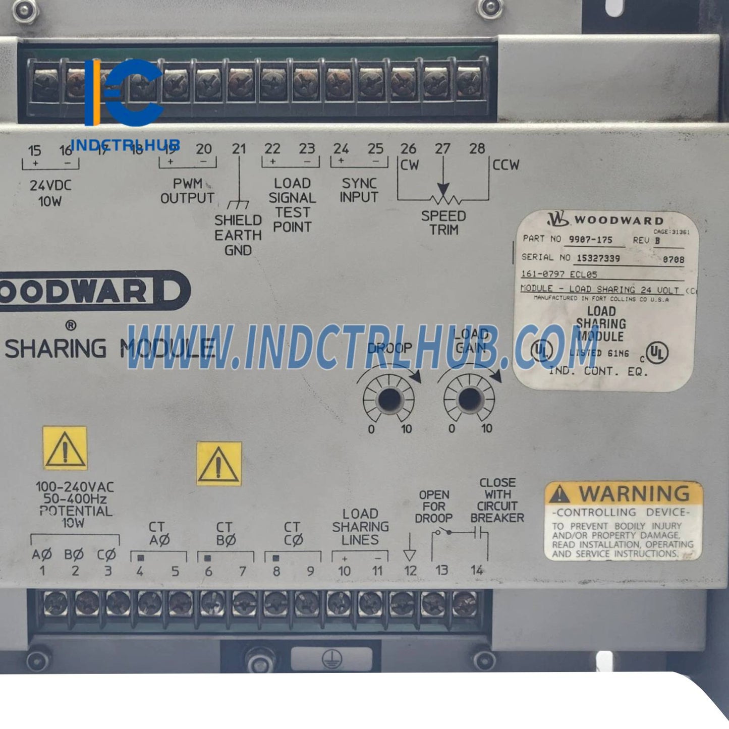 Woodward 9907-175 2301D-ST Digital Load Sharing