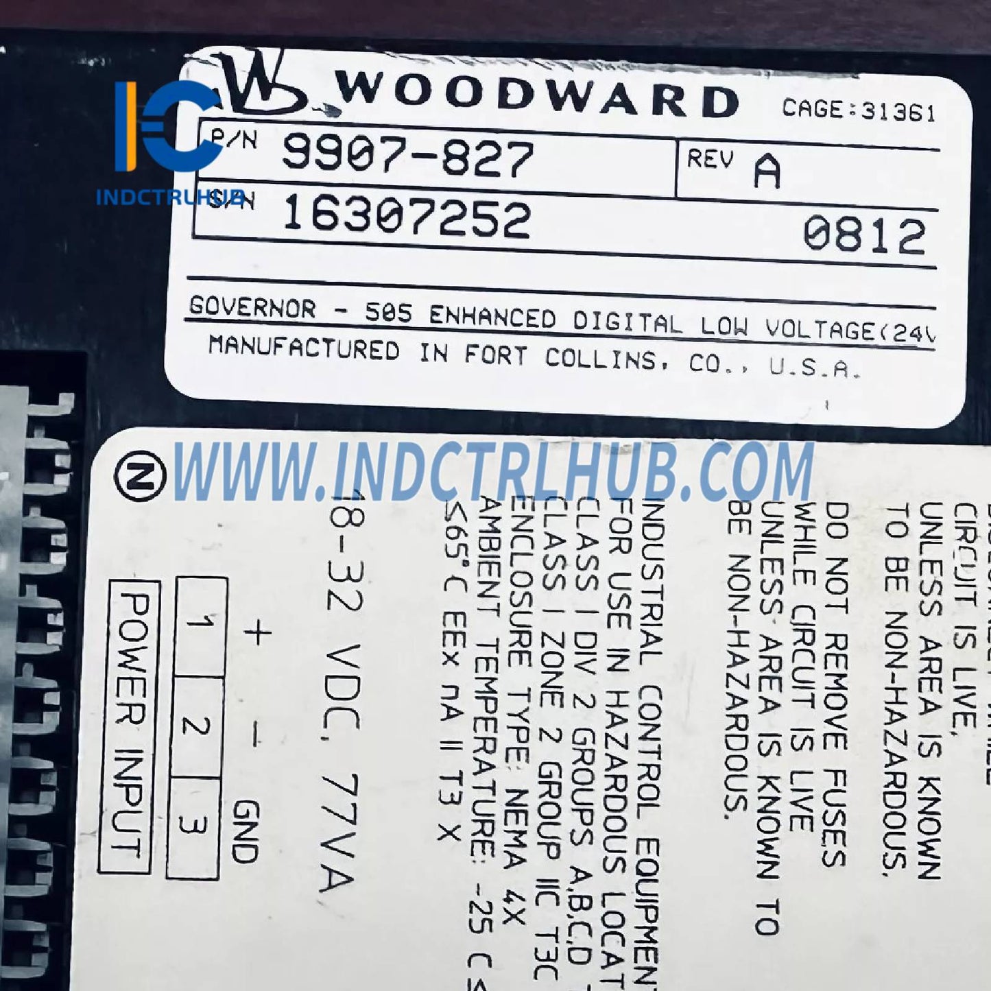 Woodward 9907-827 ProTech 203 Overspeed Protection System