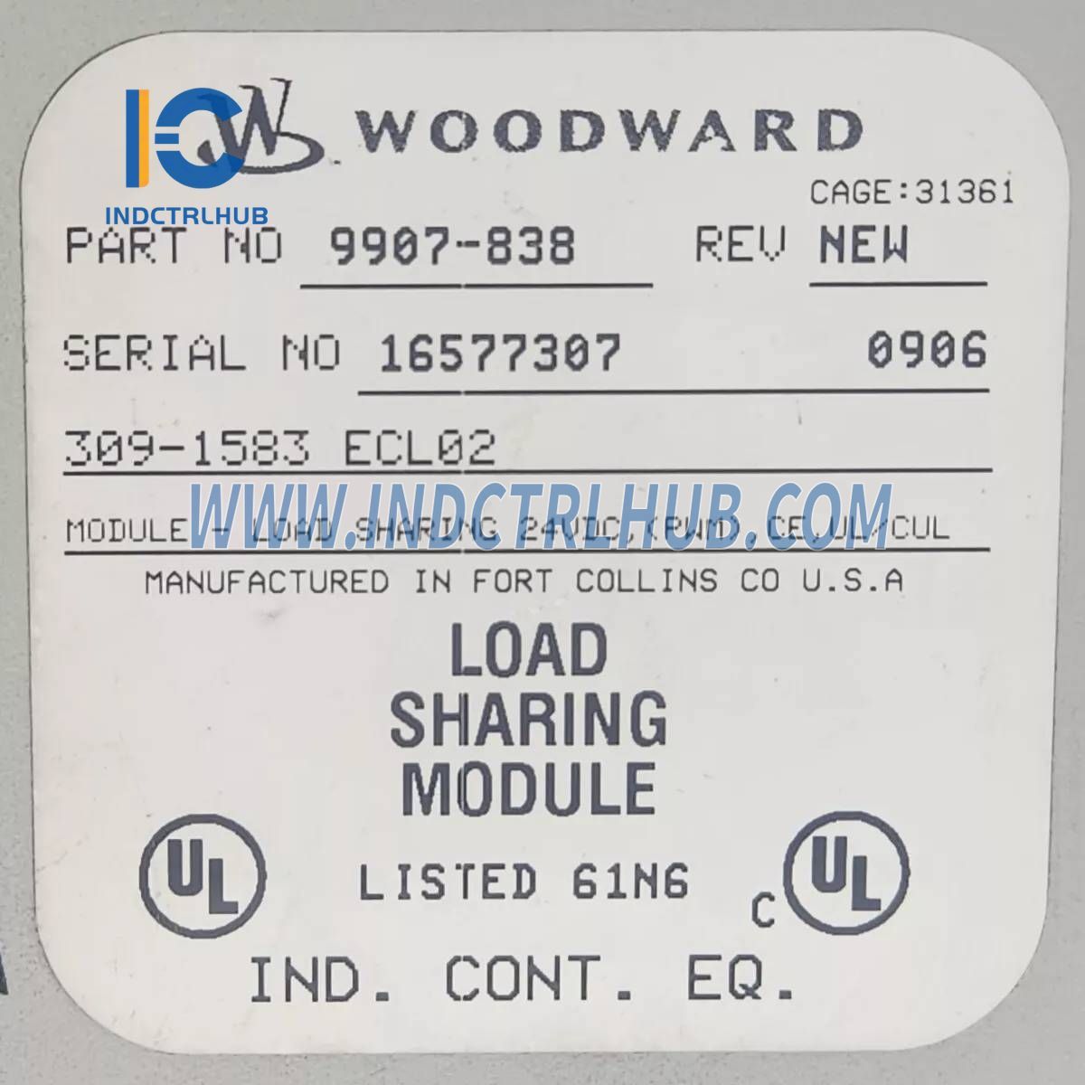 Woodward 9907-838 Yuk taqsimlash moduli