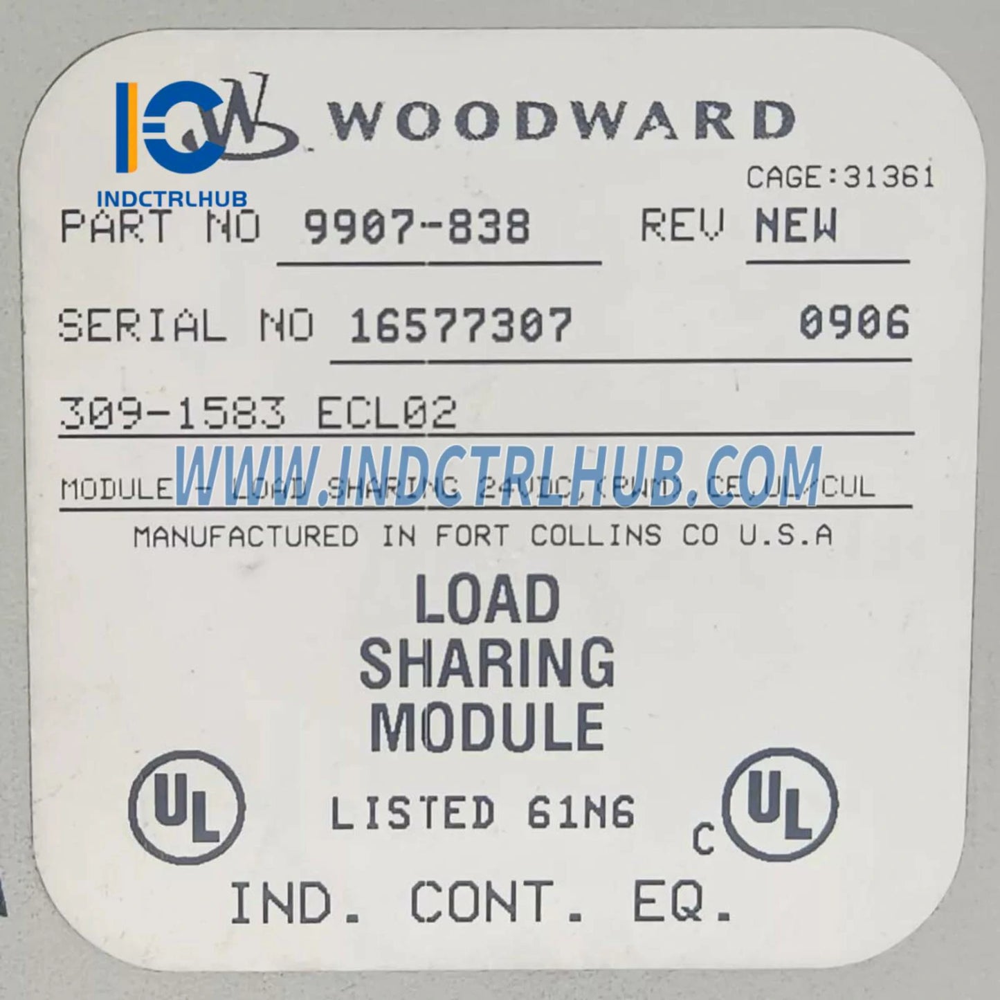 Woodward 9907-838 Lasdelingmodule