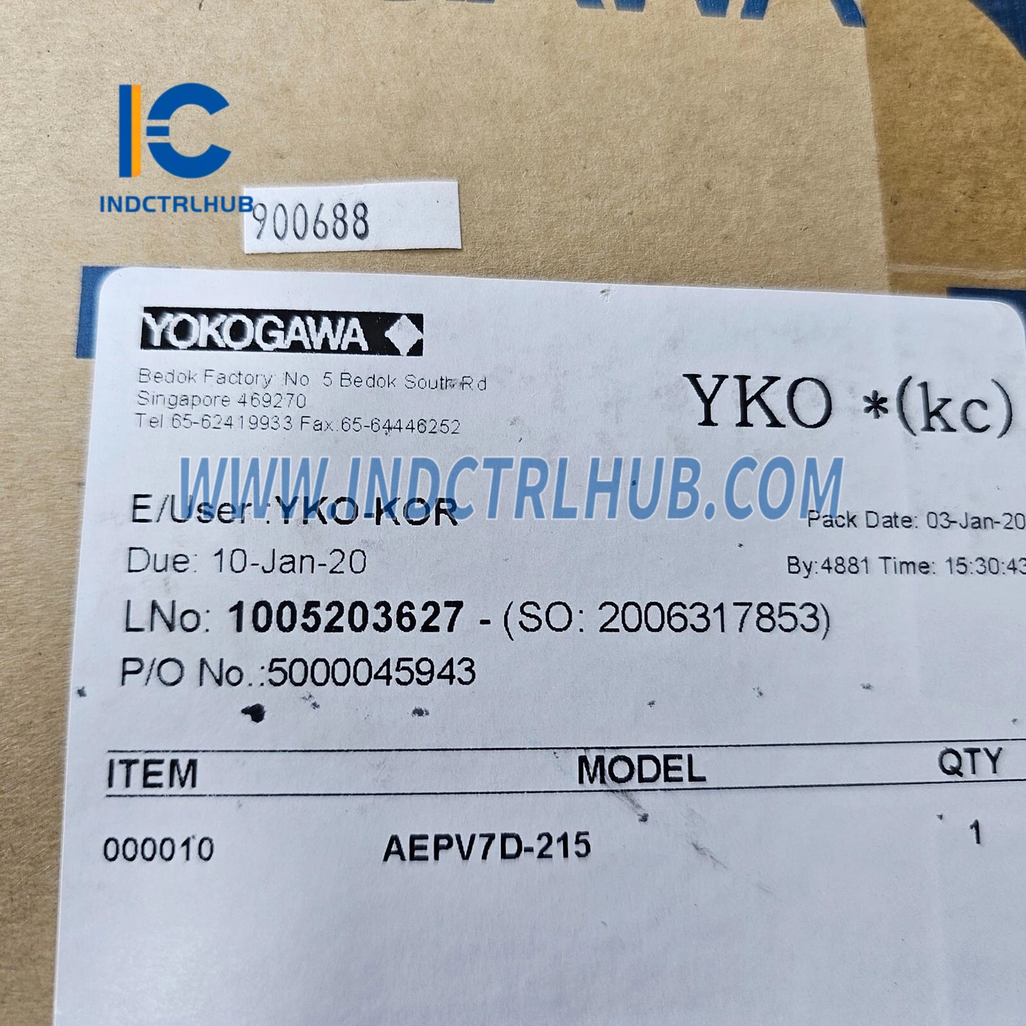 Yokogawa AEPV7D-215 Güç Kaynağı Veri Yolu Ünitesi