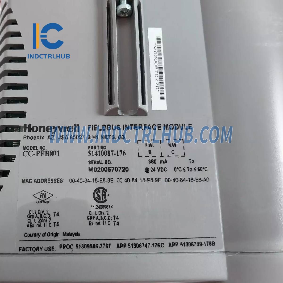 Honeywell CC-PFB801 51410087-175 Modul rozhrania Fieldbus