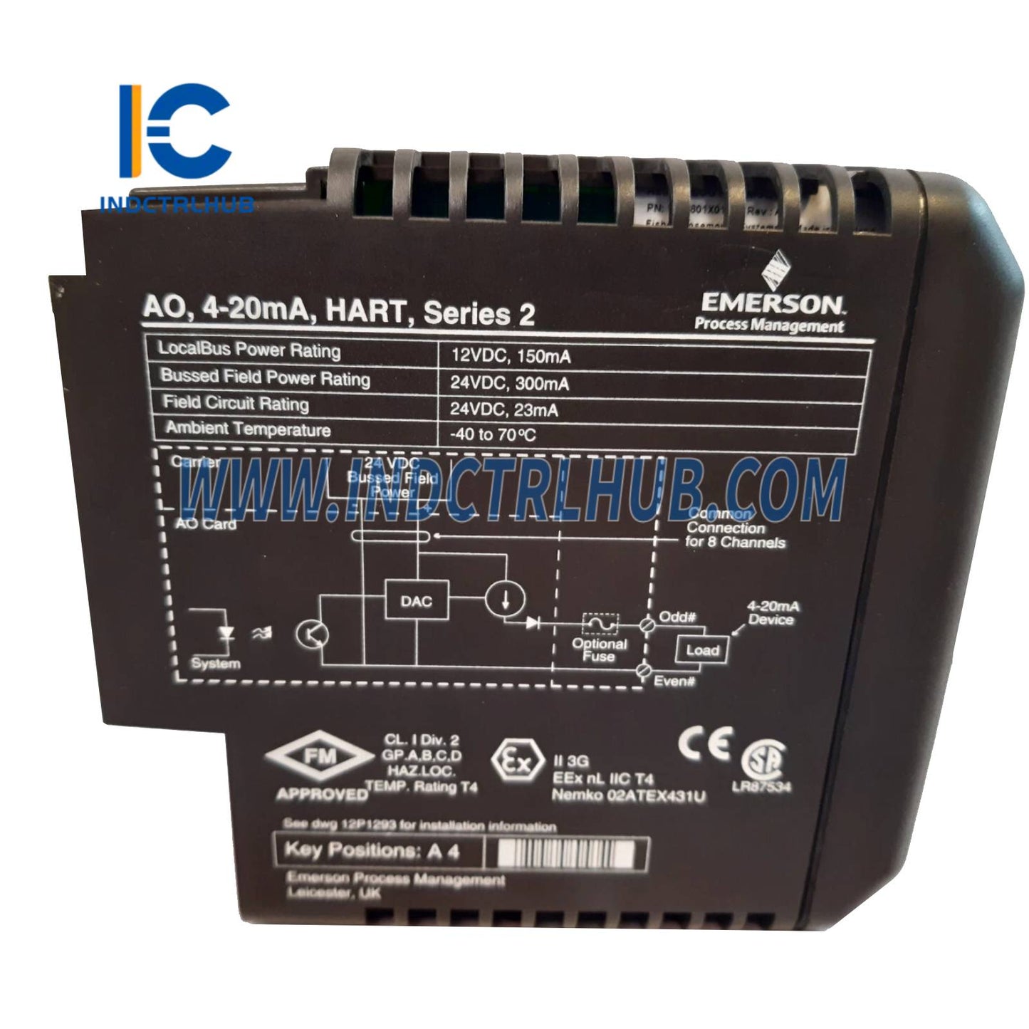 Emerson CE4005S2B1 KJ3221X1-BA1+KJ4001X1-CA1 Analógová výstupná karta