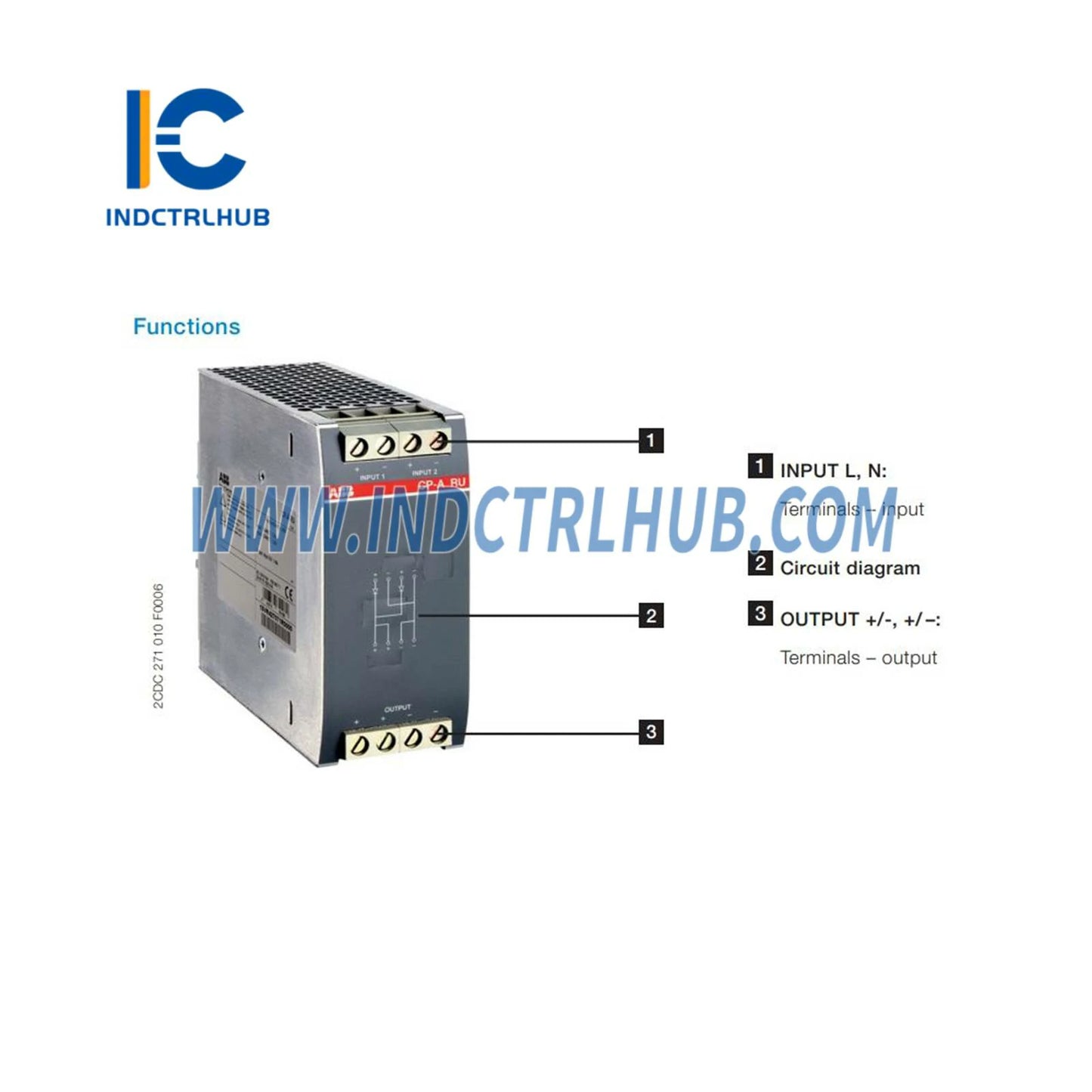 ABB CP-A RU Redundancy Unit 1SVR427071R0000 | 24VDC 40A Power Redundancy Module