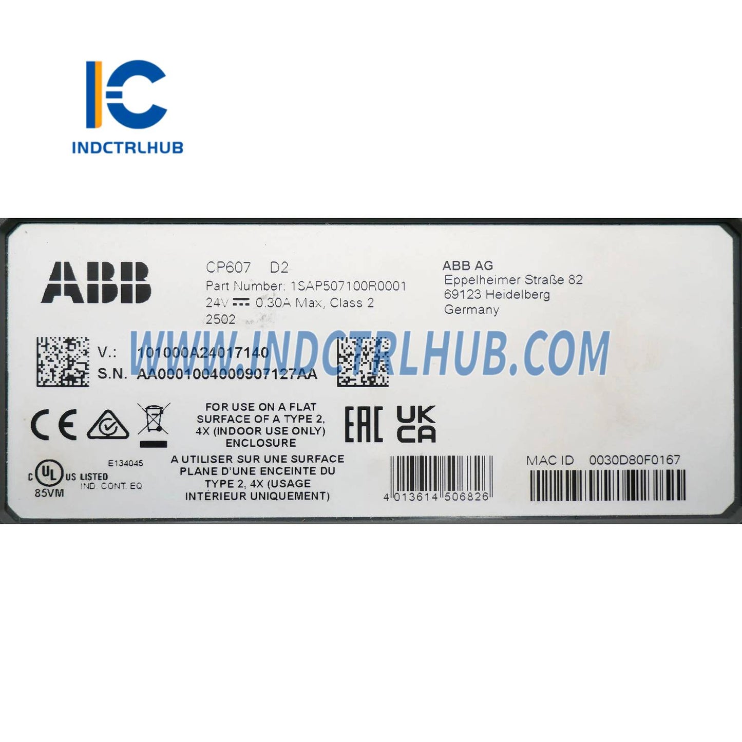 3ABD00038851 | Panel kontrol ABB CP607