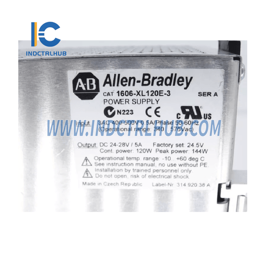 Allen-Bradley 1606-XL120E-3 ControlLogix Quvvat Manbai XL 120 Vt