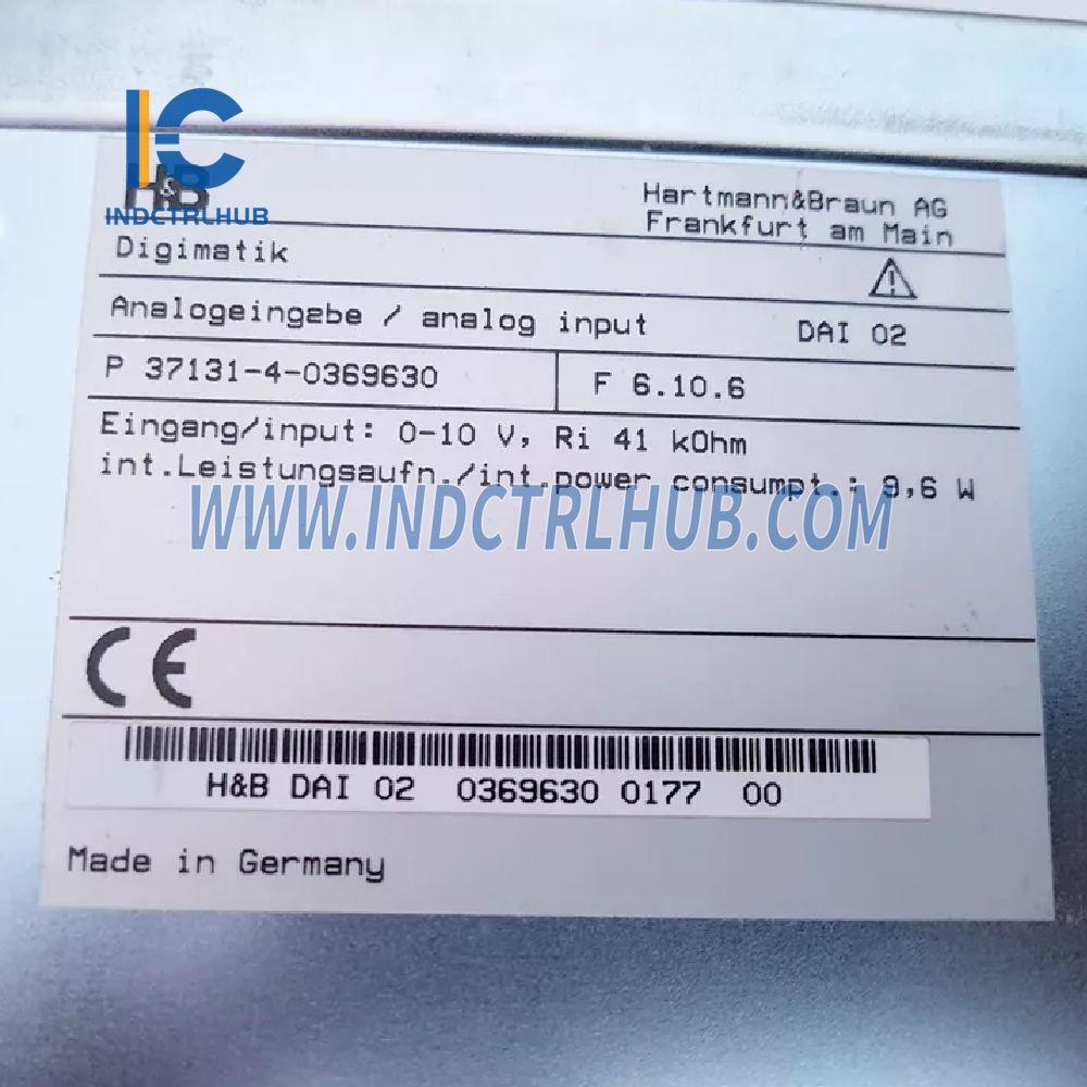 0369630M-REF | ABB qayta tiklangan DAI 02 analog kirish