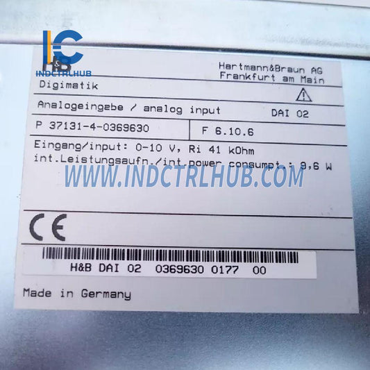 0369630M-REF | ABB Hervervaardigde DAI 02 Analoog insette