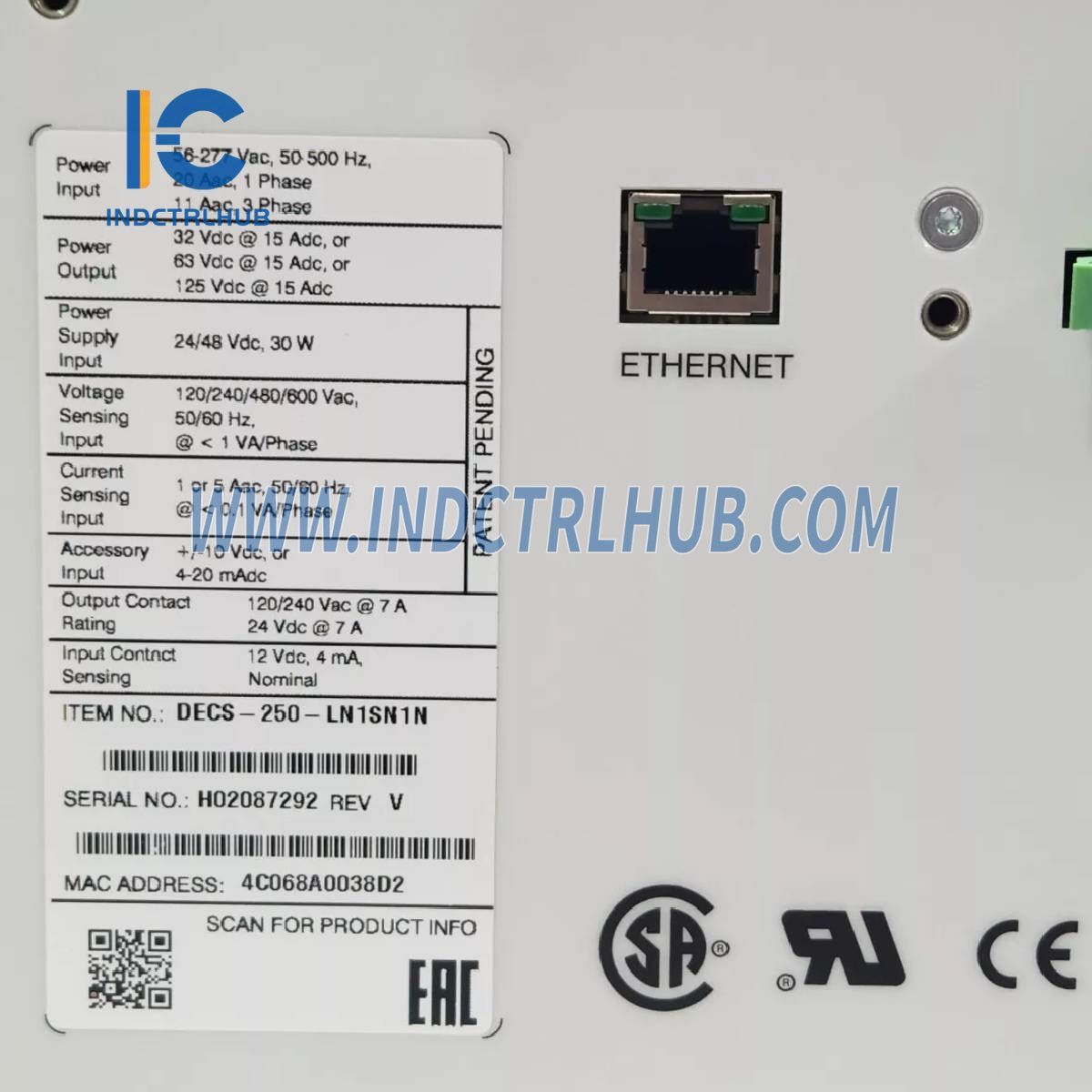 BASLER DECS-250-LN1SN1N Digitalni sustav za upravljanje ekscitacijom