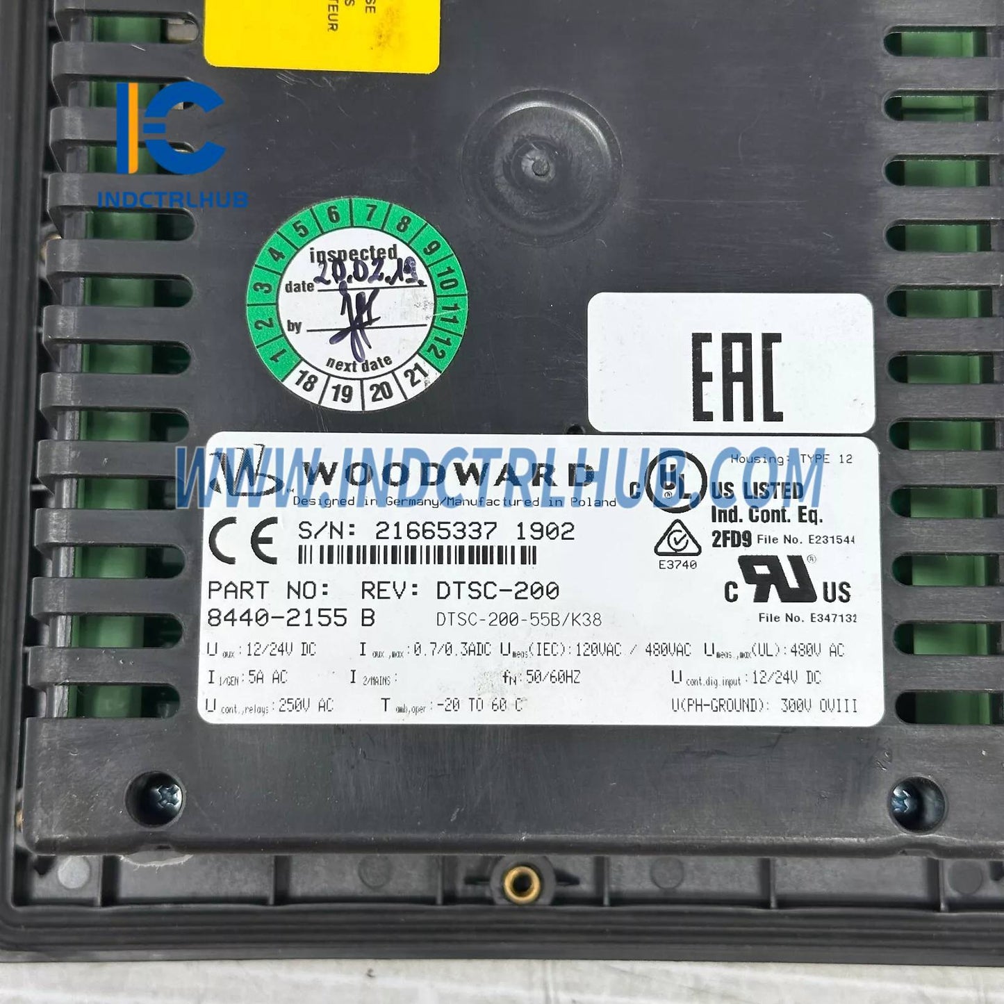 وحدة تحكم مفتاح التحويل الرقمي Woodward DTSC-200