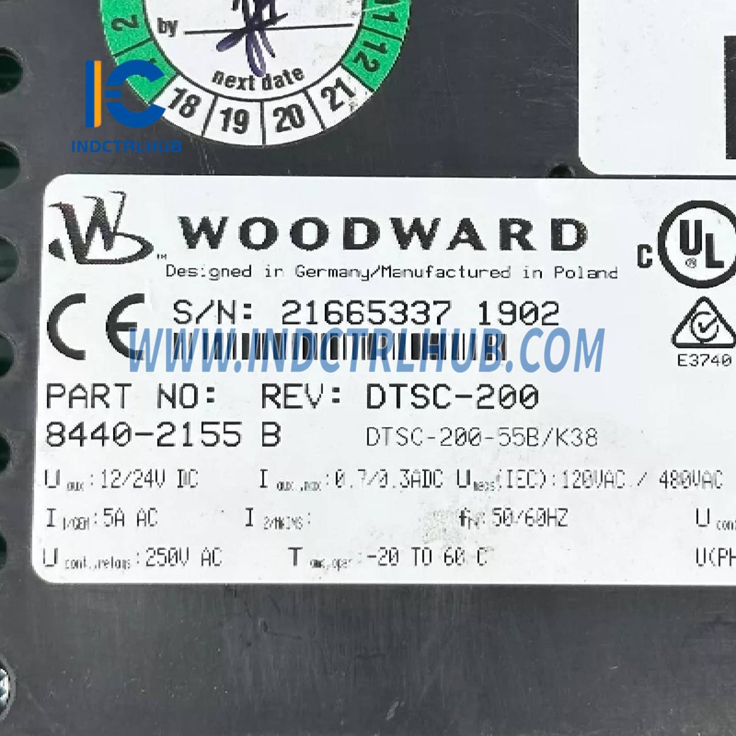 وحدة تحكم مفتاح التحويل الرقمي Woodward DTSC-200