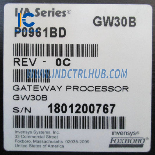 Foxboro GW30B P0961BD Invensys I/A sorozat átjáró modul