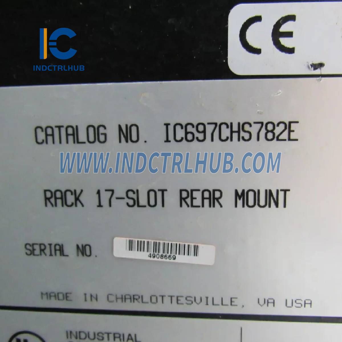 GE IC697CHS782 17-foglalatos hátsó szerelésű VME integrátor állvány