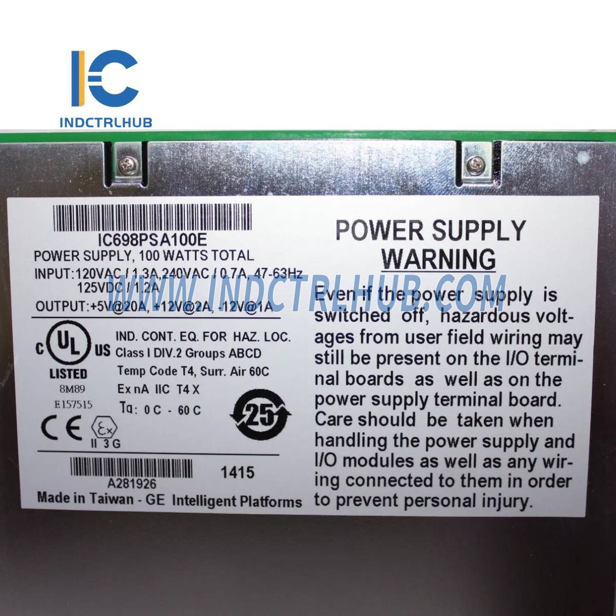 GE IC698PSA100E Napájacie zdroje